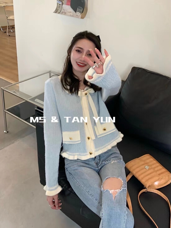 New year in early spring! [pan] fashion classic small fragrance versatile warm sweater (with Brooch) 1550\pcz
