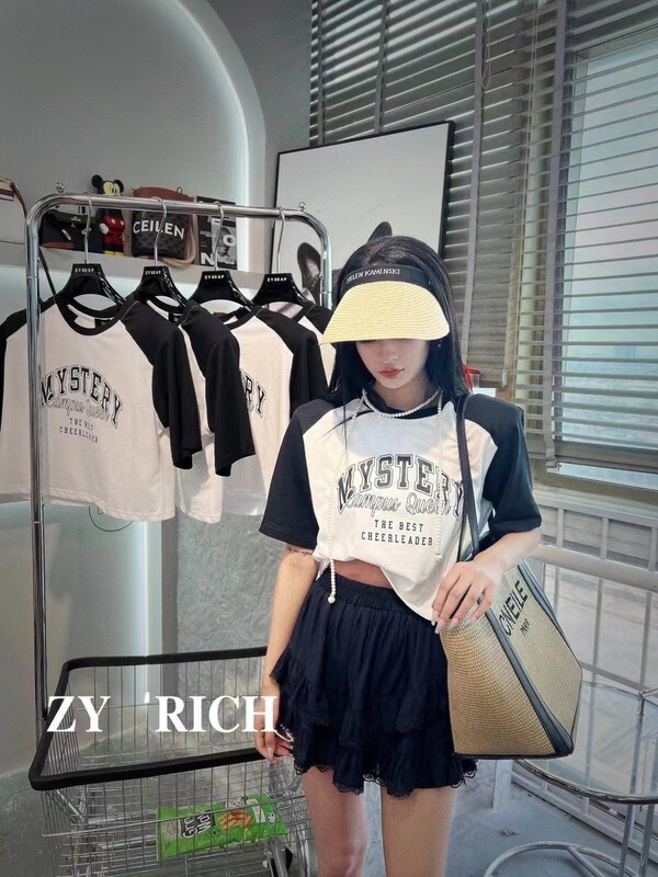 [ZY] simple casual letter printed short sleeve T-shirt ys1-521\wtt
