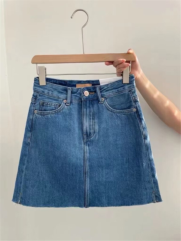 [after 18] Korean raw denim skirt 573\zjy
