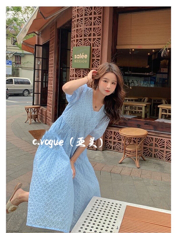 [c.vogue] French gentle V-neck dress 3333\pcz