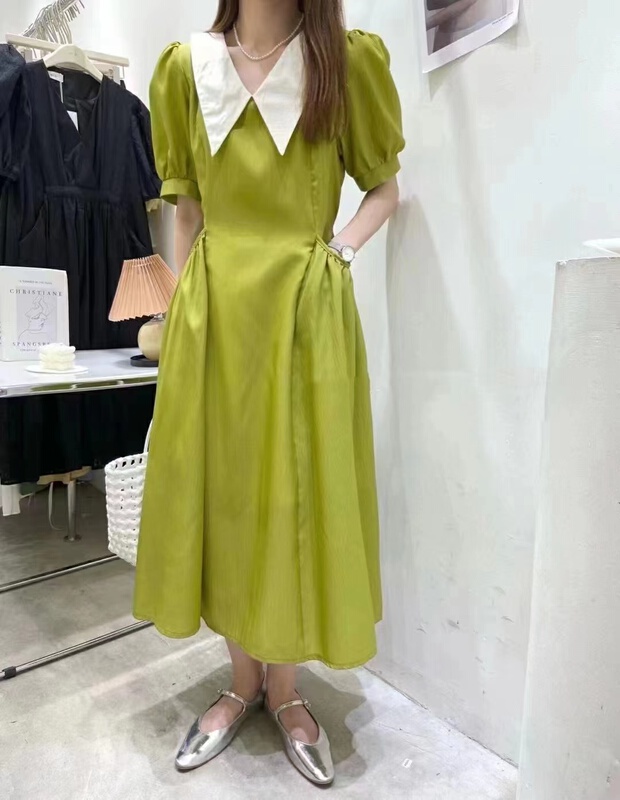 [December] large lapel double pocket dress ys2-1365\hjy