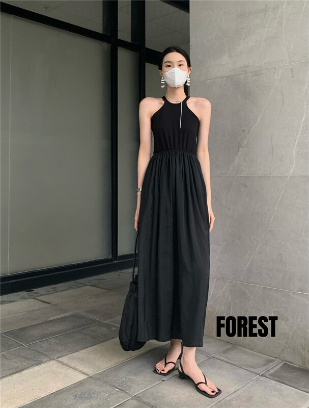 [forest] color blocking lady dress a-8155\l
