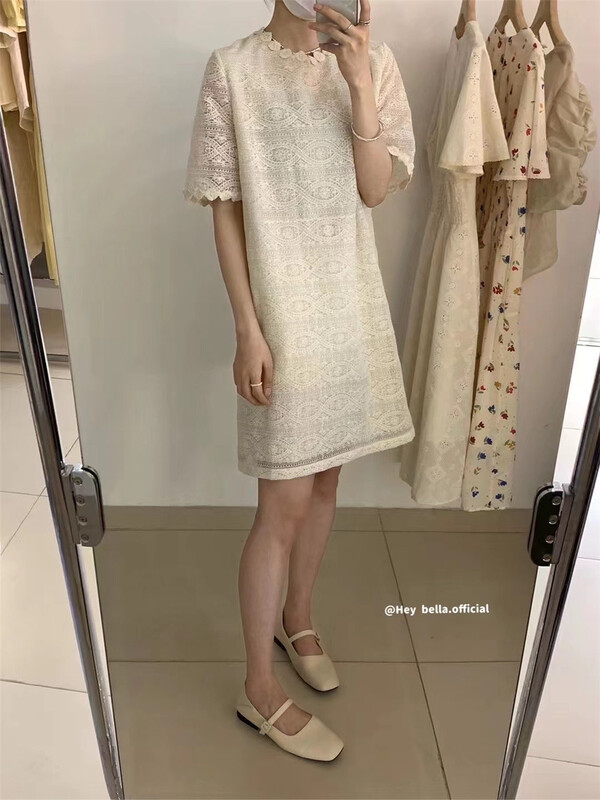 [hey Bella] round neck lady dress 2961\ll