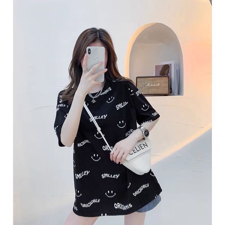 [Ziyi family] loose and versatile Casual Short Sleeve T-shirt ys5-801\wtt