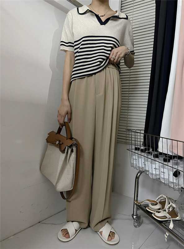 [Tiantian family] fashionable drape feeling versatile suit casual pants 971\l