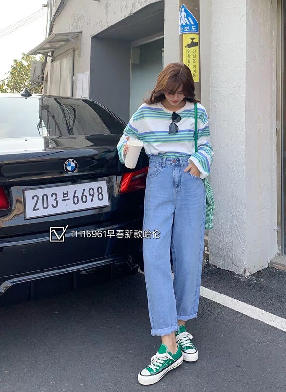 New year in early spring! [T.H] Korean loose Harlan jeans 16961\lsw