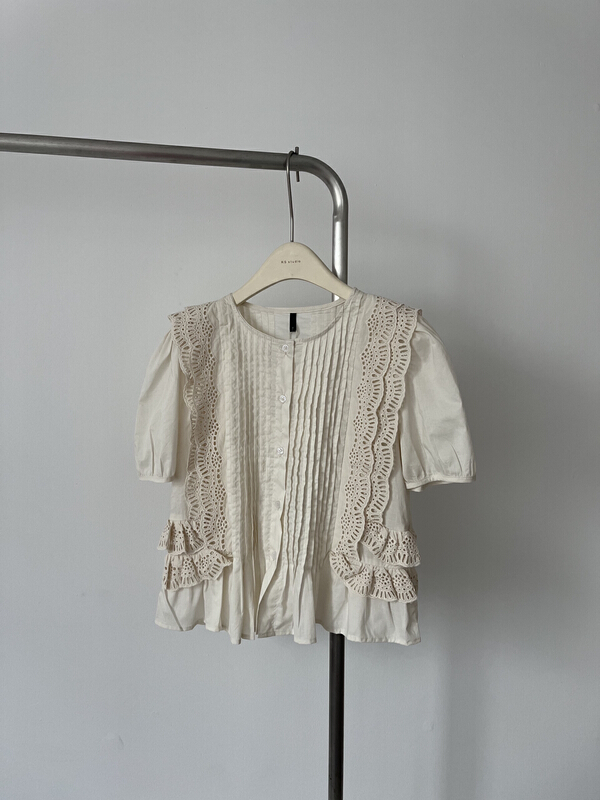 [RS] pleated lace blouse dh2259\xyy