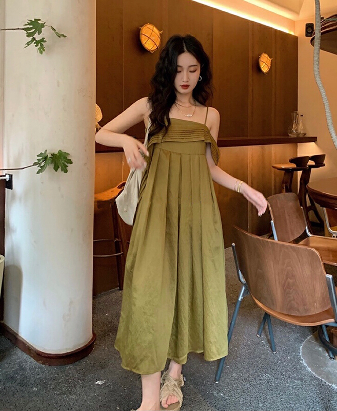 [savage] French retro fold Sling Dress e8292\wpl