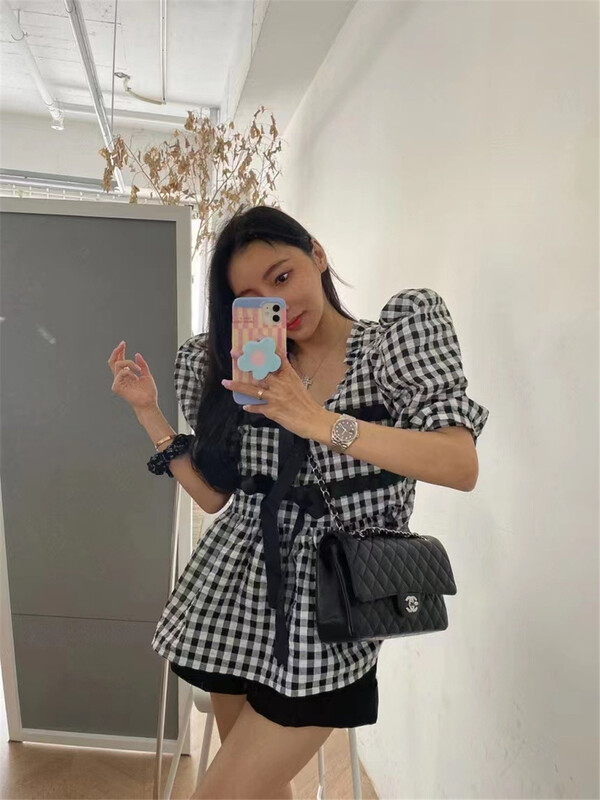 [double.j] Fashion Square Neck pullover shirt 1876\pcz