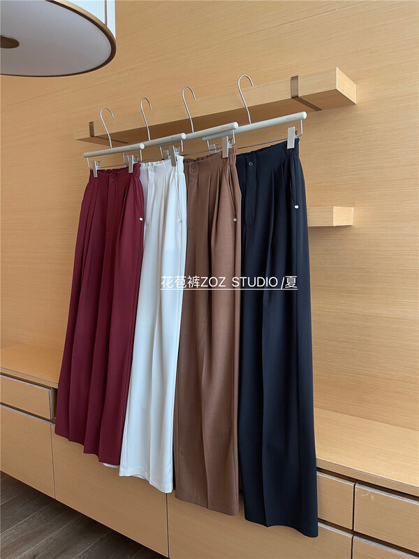 [ZOZ] comfortable Korean trousers with elastic back 22079\l