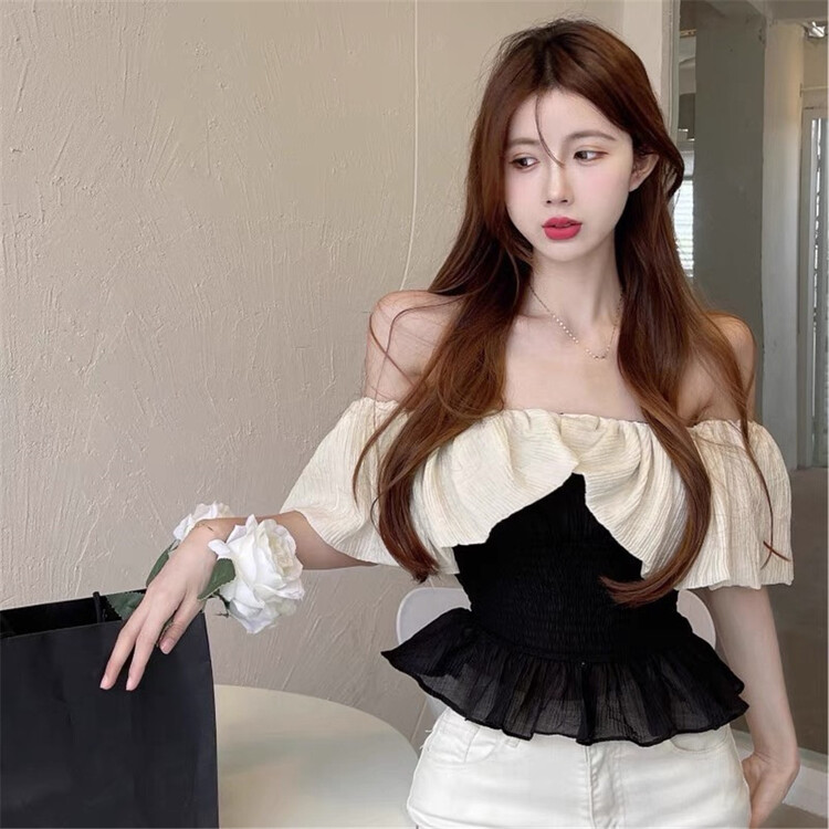 [Julia] French style Ruffle short shirt ys1-979\pcz