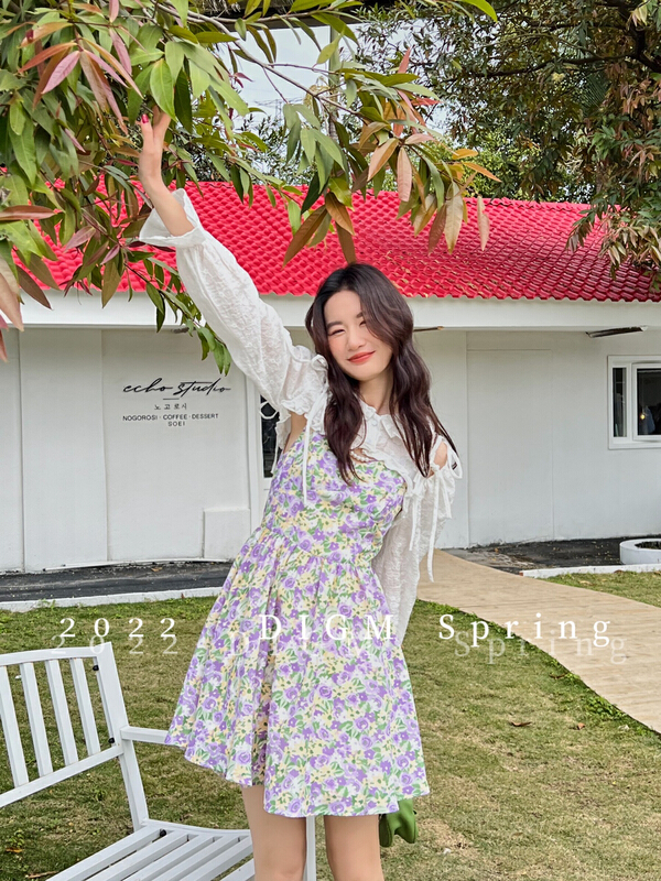 [digm] French romantic floral suspender dress 2506\zxx