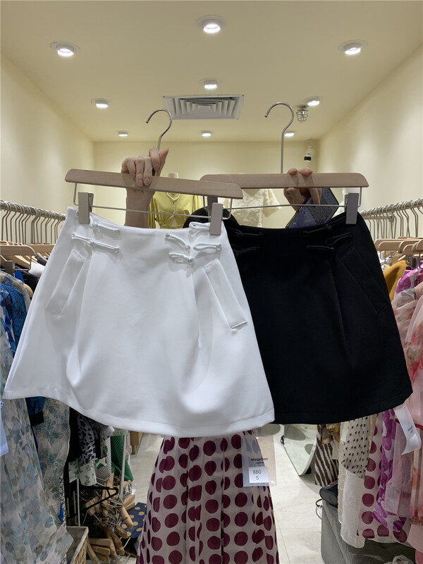 [macaroon] fashionable Chinese simple temperament skirt 880\pcz