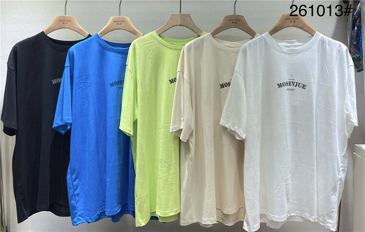 [ninestone nine stones] simple letters loose short sleeve T-shirt 261013\l