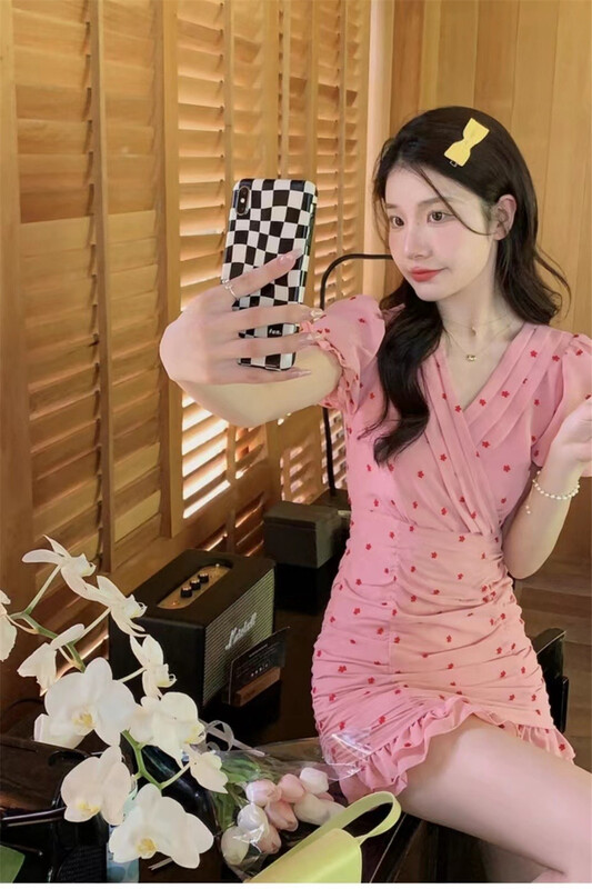 [clothing] temperament V-neck embroidery dress 967\pcz