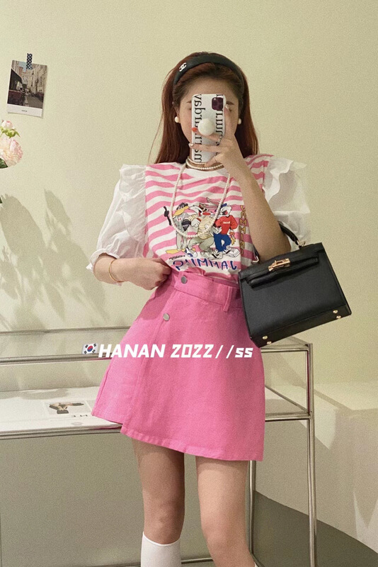 [seven 7] fungus edge Pullover stripe short sleeve T-shirt 8252\wtt