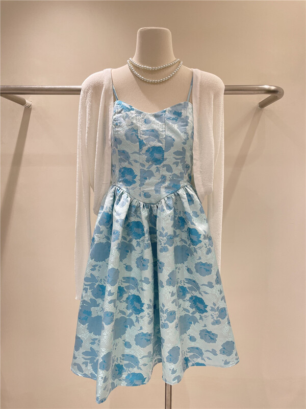 [yipinhan] Korean print waist strap dress ys1-8986\pcz