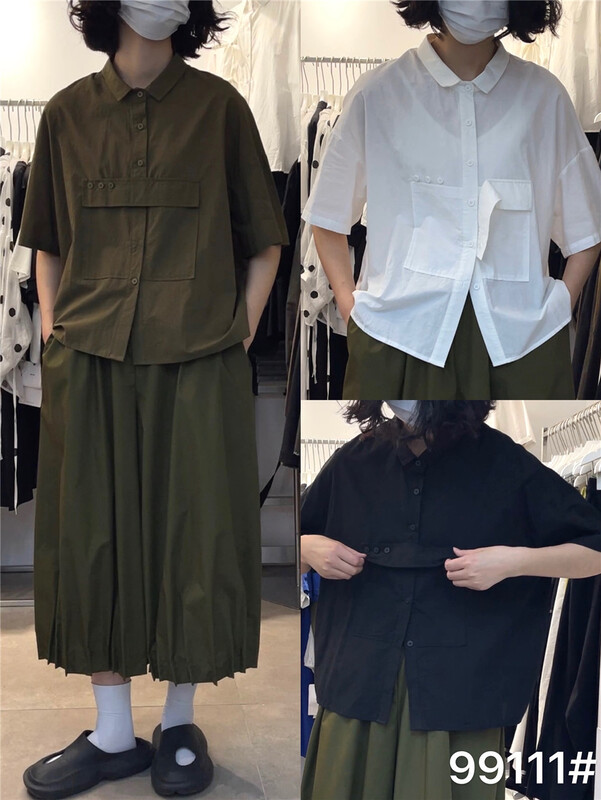 [three and two] Japanese simple large pocket comfortable shirt 99111\l