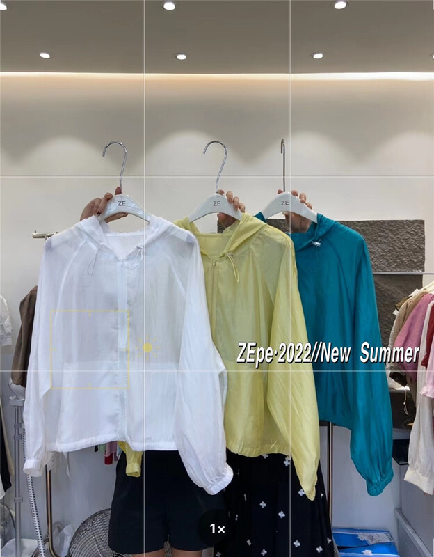 [Ze] zipper fashion Korean sunscreen shirt 8698\ll