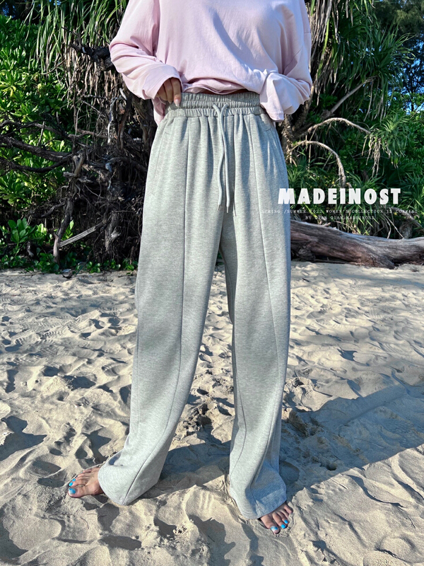 [OSHA madeinost] simple and versatile comfortable knitted wide leg guard pants casual pants 86083