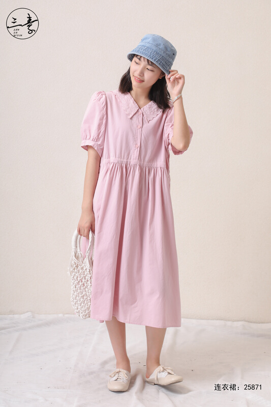 [original of three plain clothes] simple and artistic dress 25871