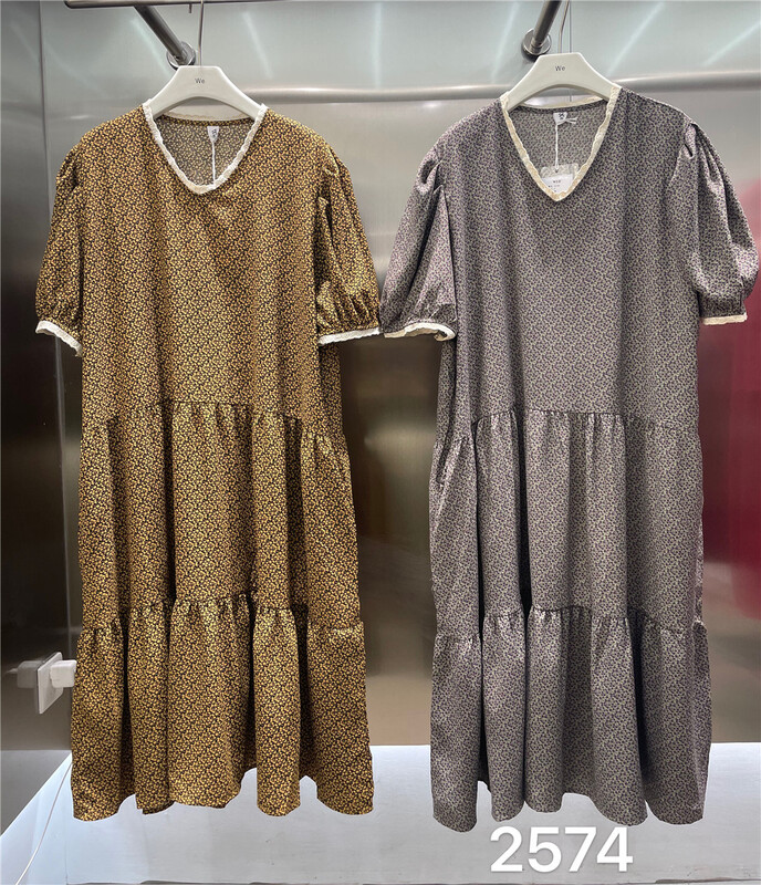 [we family] pleated lady floral dress 2574 \l