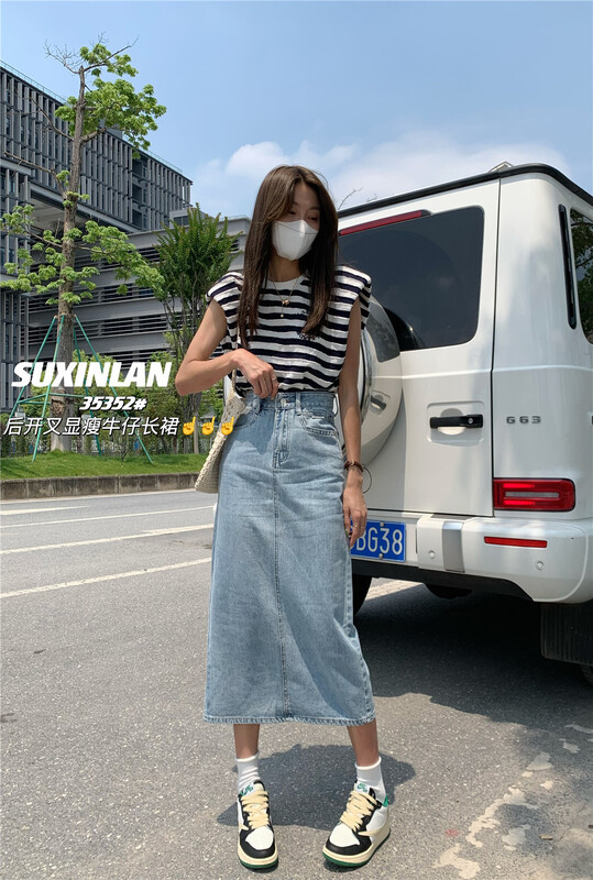 [suxinlan /youmo] Korean cowboy versatile skirt 35352\lsl