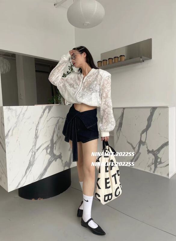 [Nina life] basic versatile zipper sunscreen jacket ys1-6020\zxl