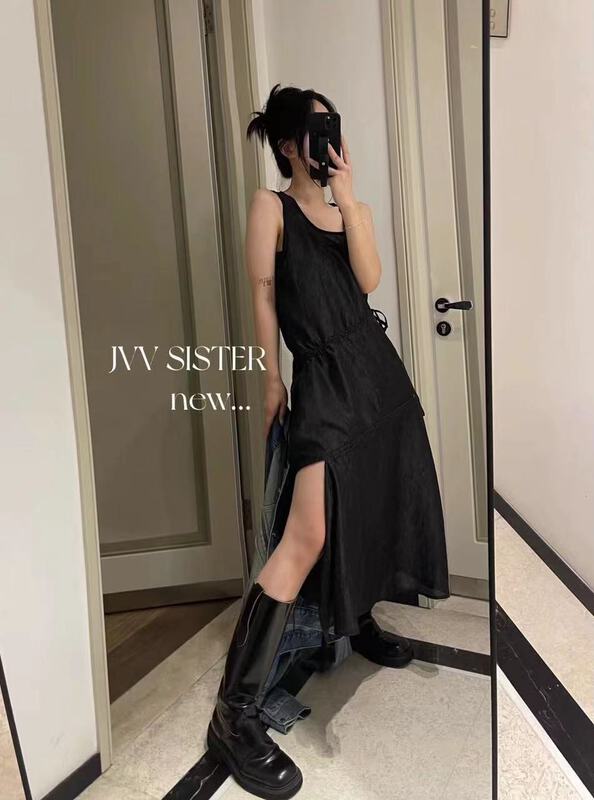 [jvv sister] drawstring slit vest dress 82286\zxl