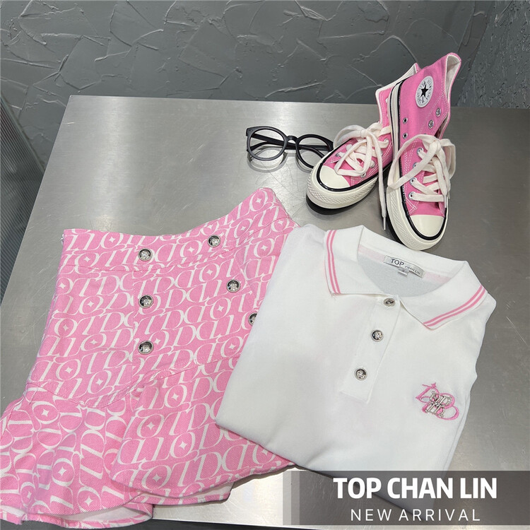 [top Chan Lin] casual simple color blocking T-shirt 95197-1\jj