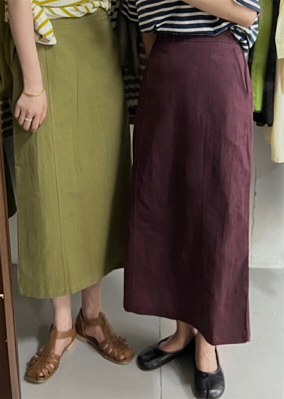 [h-xl] Korean style versatile split skirt 3659\ll