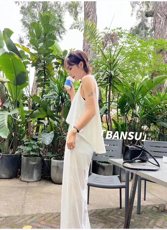 [semi plain] big brand minimalist fashion foreign style sleeveless Jumpsuit 730\zjy