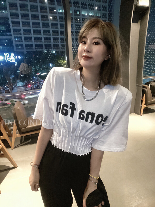 [TNT continue] comfortable small shirt with Korean letter printing (only selling small shirts) 309\l