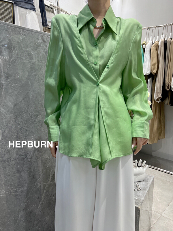 New year in early spring! [Hepburn] Korean classic single breasted shirt ys1-3236\l