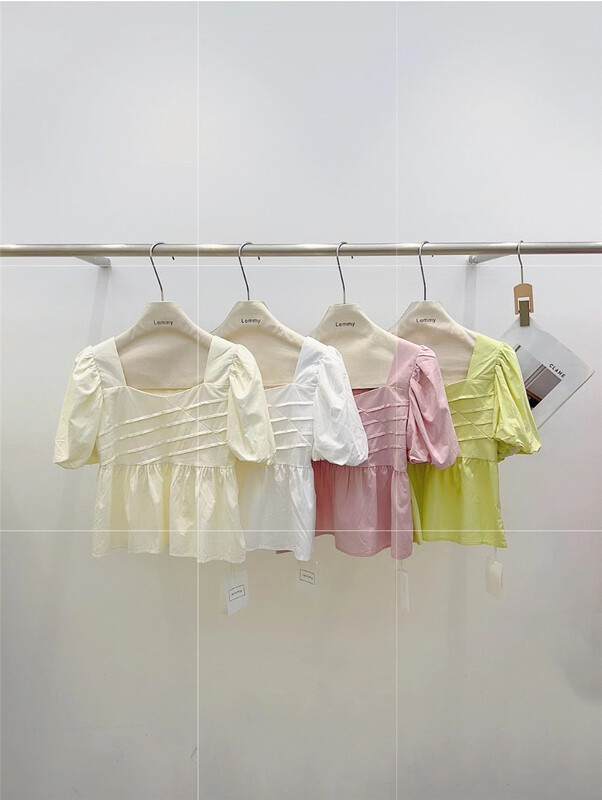 [Lemmy] Korean simple square neck shirt 8708\hbx