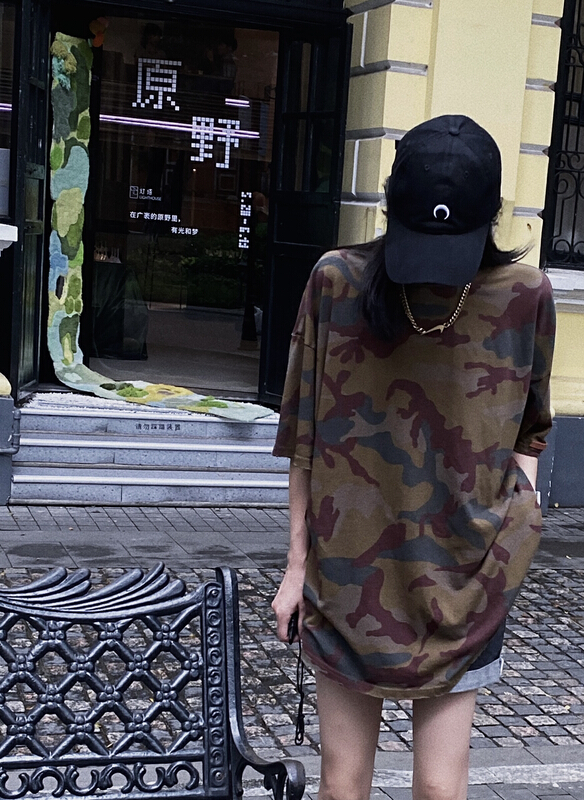 [bobo1972] camouflage tooling wind big board t short sleeve T-shirt (only for T) 229632\cqw