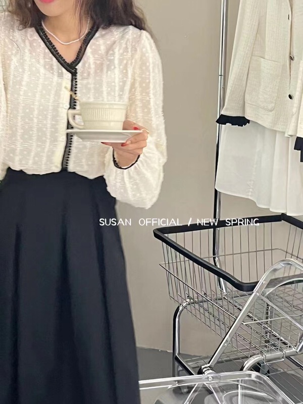 New year in early spring! [Susan] Korean color block versatile shirt z851\lsw