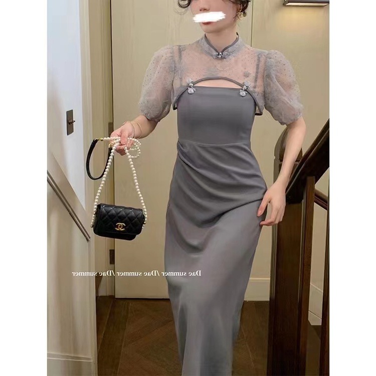 [AI Shang] temperament national style Pleated Dress 33212\hjy