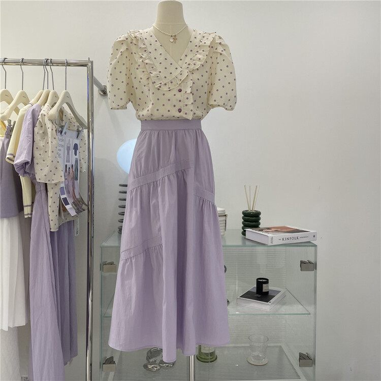 [Samir] French style Dot Shirt 2135\lsw