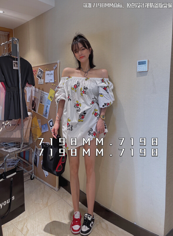 [7198/k2] casual Korean large Mickey shoulder shirt can be used as dress shirt 22362\pcz