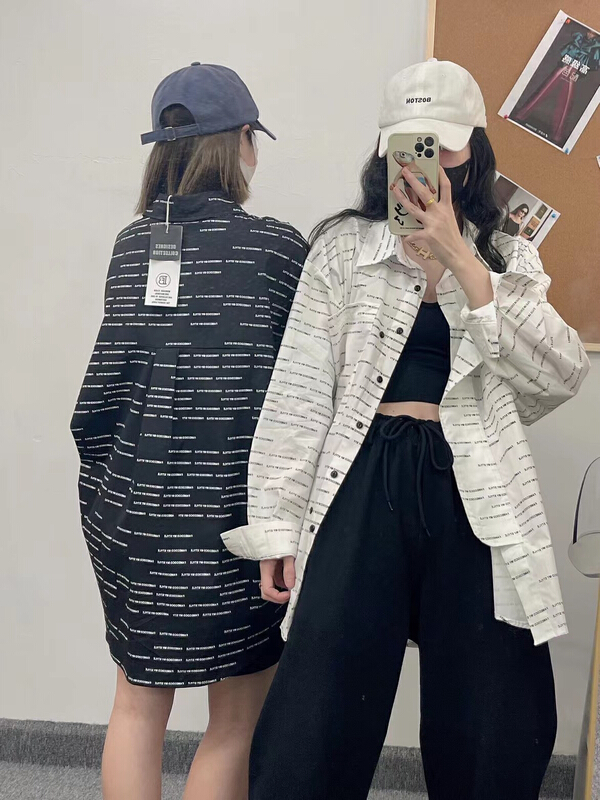 New year in early spring! [Qianxi store 88] letter fashion loose shirt 2051\xyy