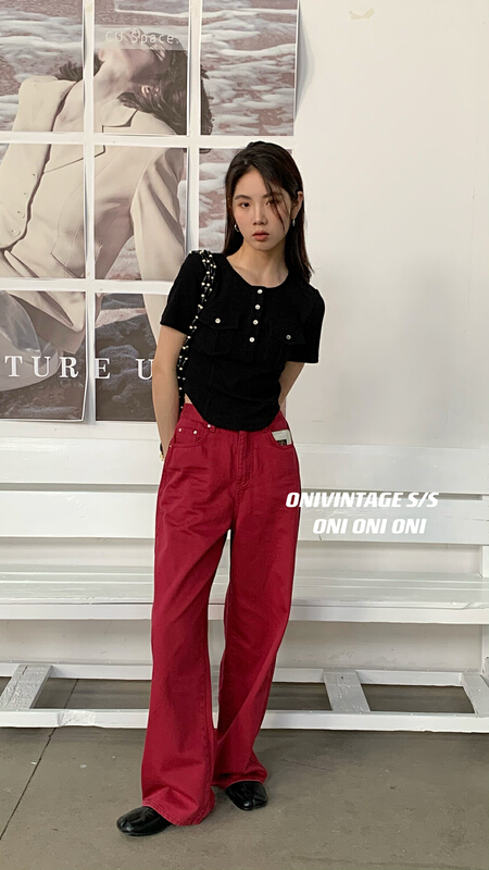 [onivinage Omni] loose straight versatile jeans (only jeans) od222j5061\zxl