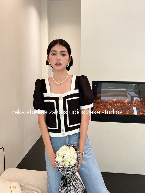 [Zaka] single breasted bubble sleeve comfortable short coat (only selling coat) 58338\ll