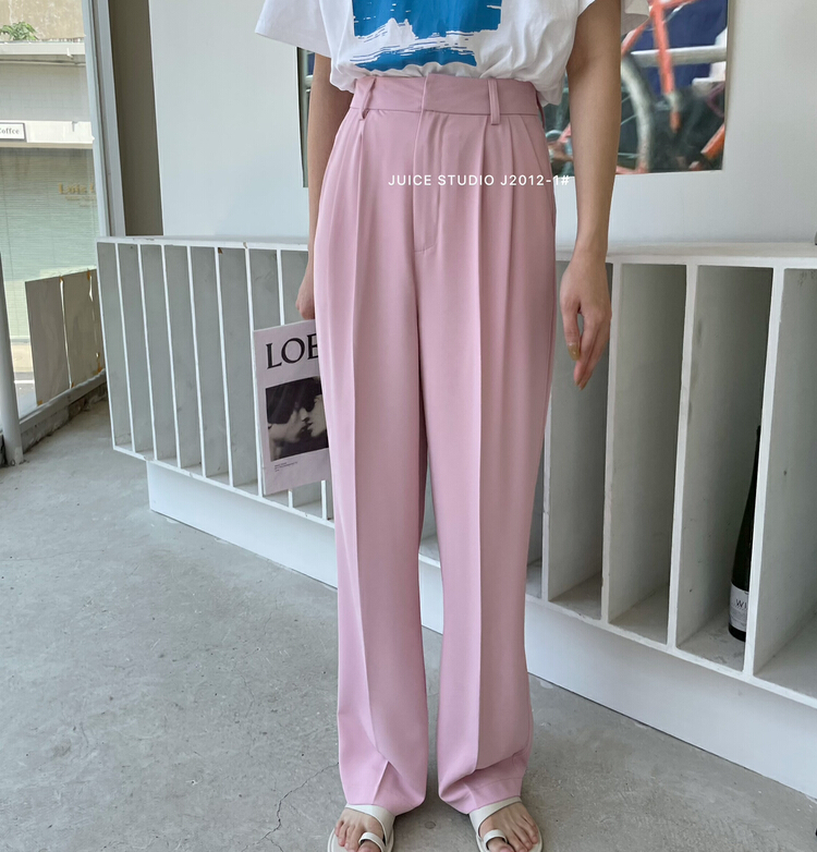 [juice] summer breathable simple trousers show thin and high waist j2012-1
