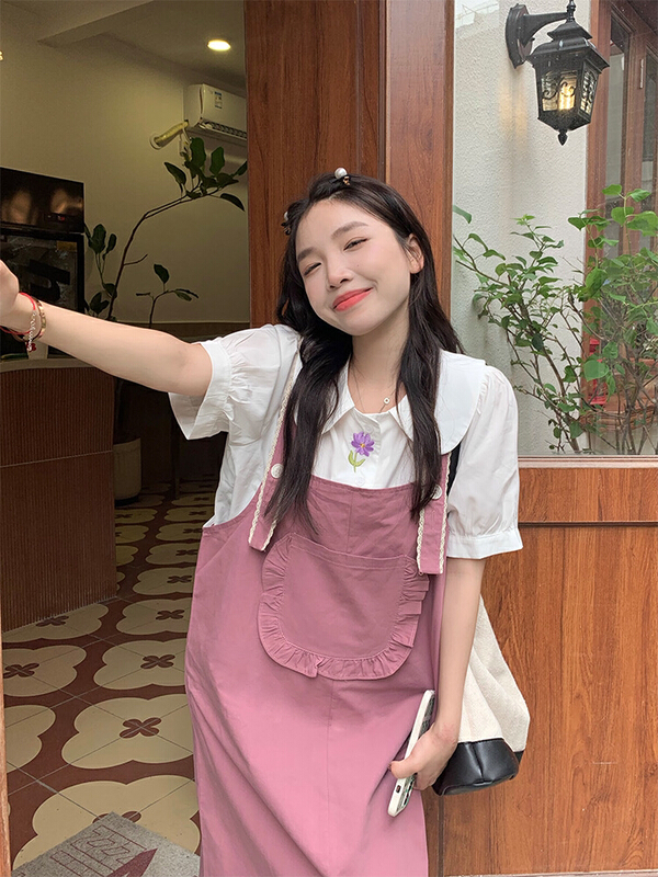 [dolly] simple girl embroidered shirt (only selling shirts) 3793\pcz