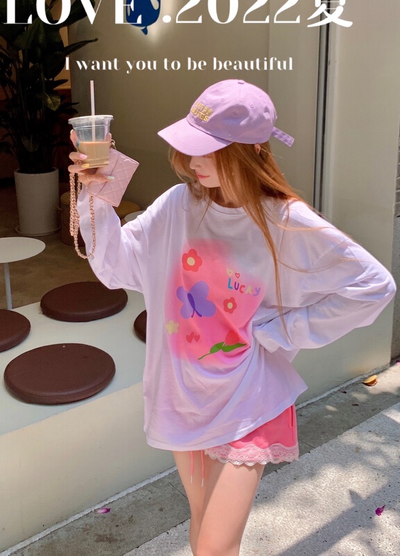[love] loose flower print sunscreen shirt 957\wtt