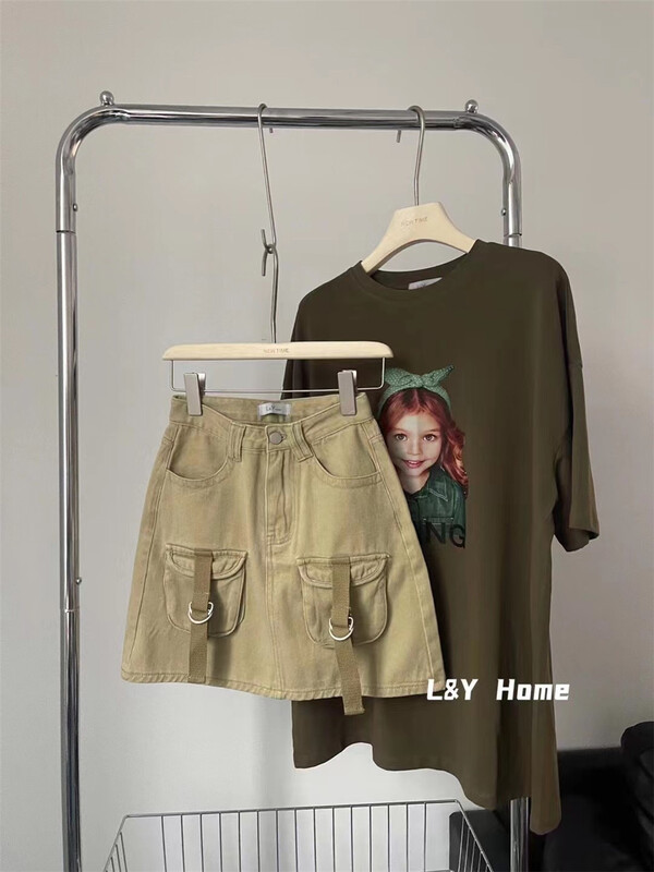 [new time /l&y home] casual loose comfortable printed short sleeve T-shirt 1193\xyy