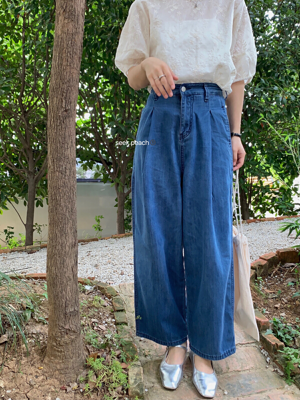 [seek peach] high waist comfortable Korean jeans (only pants) p20028\ll