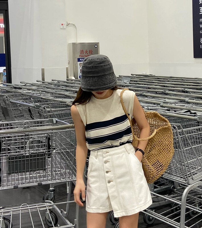 [fifteen] round neck color blocked fashion vest / suspender 9121\lsw