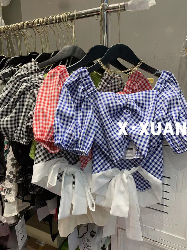 [x.xan] Korean version versatile plaid shirt 7206\pcz